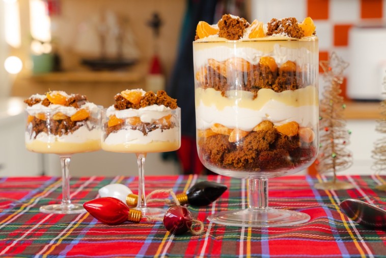 Gingerbread Clementine Eggnog Trifle Canadian Goodness